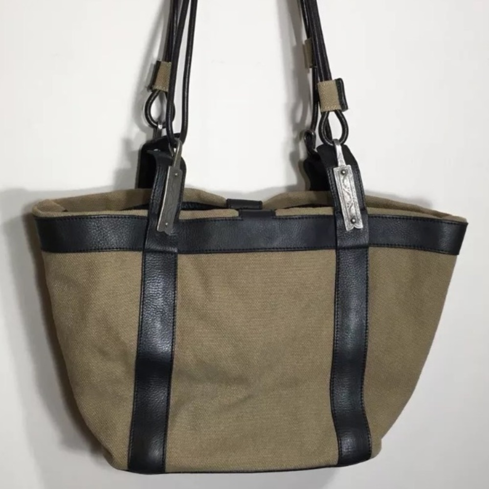 Kenzo Taupe Brown Canvas Tote Bag